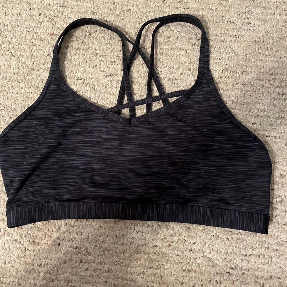 Black Strappy Sports Bra